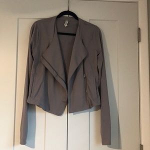 Gray under armor jacket with full zip front